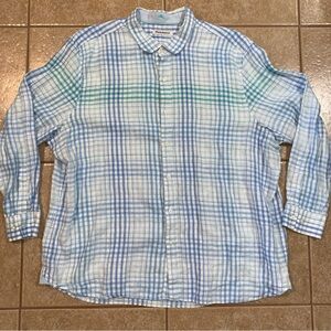 Tommy Bahama Shirt Mens 3XL Linen Colorful Relax Traveler Cruise Beach
